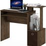 NEW SALE | Multipurpose Home Office Computer Writing Desk, Computer Desk, Study Desk, w/Bin, Columbia Walnut/Dark Brown, 100.1 (W) x 86.6 (H) x 39.9 (D) cm Image 3