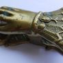 Vintage Brass Hand Paper Clip , Victorian Lady Hand Desk Clip Image 5