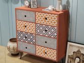 Sideboard 8 Drawers Brown
