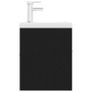 Sink Cabinet with Built-in Basin Black Chipboard Image 6