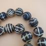 Burmese Antique Pumtek Pyu Petrified Wood Stone Beads Necklace 24 Inches Image 4