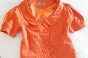 Orange Short Sleeve Jacket - Size 8