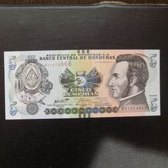 Honduras 2016.5 lempiras.Uncirculated Banknote.
