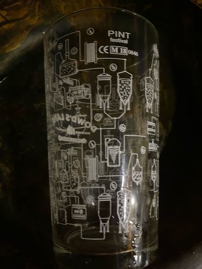 beer pint glass dowds lane brewing