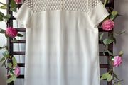 dress ivory short sleeve tunic dress sizev10/12