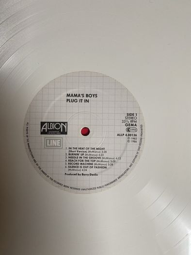 Mamas Boys "Plug it in" white vinyl