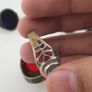 Antique Ring Collection Lot of 15 Brass Stone & Glass Rings Image 9