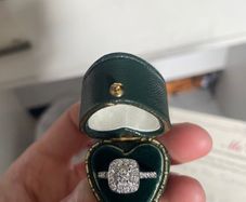 18Ct White Gold Cushion Cluster Diamond