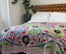 Hand embroidered Suzani Bedspreads / Throws