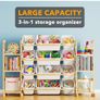 Toy Storage Organizer with 6 Shelves and 12 Bins, Bookshelf/Bookcase, Kids Bin Shelf, Toys Box for Playroom Organization for Bedroom & Room Decor, White, 52.3 W Image 3