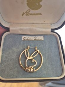 Vintage Playboy Bunny Hoop/Brooch