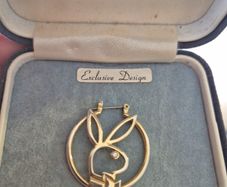 Vintage Playboy Bunny Hoop/Brooch