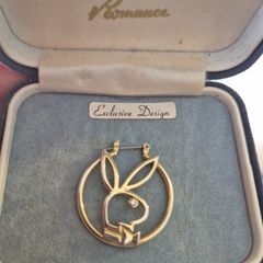 Vintage Playboy Bunny Hoop/Brooch