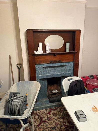 fireplace mantle