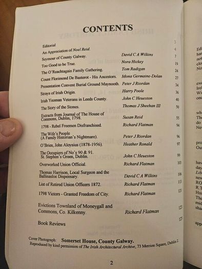 Irish Family History. The Journal Of The Irish Family History Society 1999. Paperback In Good Condition.  See Photos For Same.