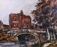 baggot street bridge watercolour