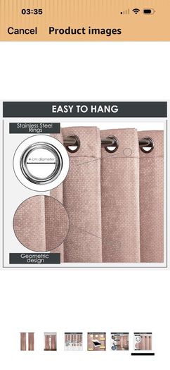 Pink Bedroom Set Curtains/Lamps & Lampshade