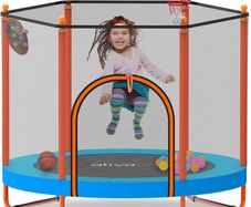 60 Rebounder Trampoline Indoor Outdoor for Kids Ages 1-8,