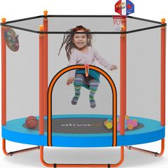 60 Rebounder Trampoline Indoor Outdoor for Kids Ages 1-8,