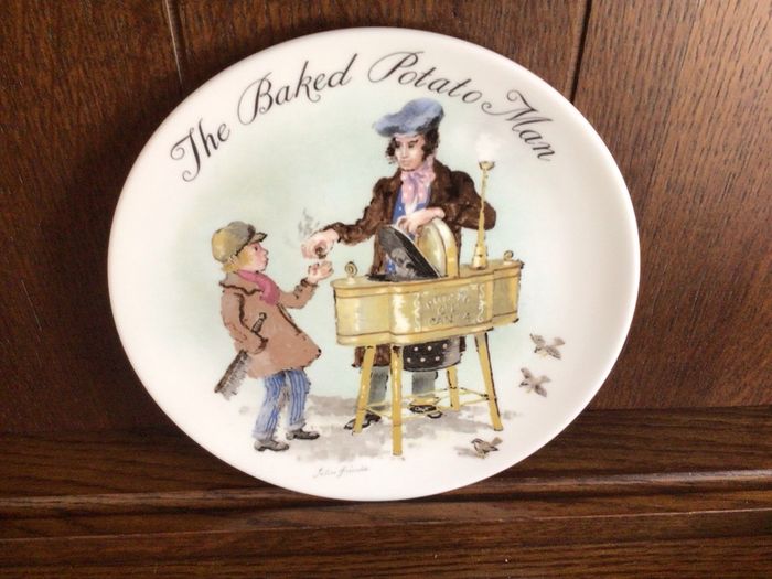 A complete series of decorative collectors plates by Wedgwood " The Street Sellers of London" Victorian style