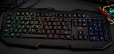 Light up, Eco, Evocx, GXT 836, gaming keyboard, as new.