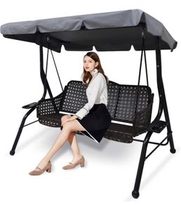 Canopy Garden Swing Seat Chair, Swing Chair Canopy Replacement, Swing Canopy Cover, Waterproof/UV Resistant Cover Patio Hammock Cover Top Garden Outdoor (FREE POSTAGE)