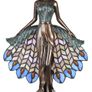 Art Nouveau Villa Tiffany Table Lamp Handcrafted Stained Glass Lady Lamp Image 3