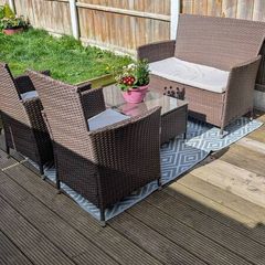 Rattan 4 seater