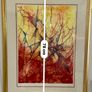 Large 2001 Crimson Abstract Expressionist Painting - Signed C.A. Clayton (Ballymena Frame) Image 4