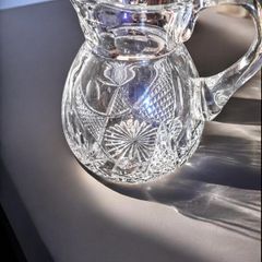 Ultra heavy handcut crystal jug