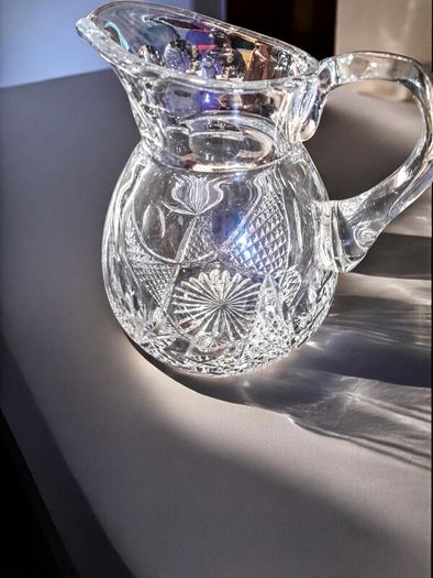 Ultra heavy handcut crystal jug
