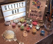 Glitter Bar Work Station for Weddings / Hens / B-Day Parties