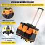 20in Rolling Tool Bag Portable Electrican Repair 17 Pockets Wheeled Folding Large Thick Waterproof Storage Organizer Tote Image 3