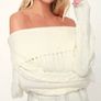 Moon River White Off-Shoulder Knit Jumper, Size M, New Image 5