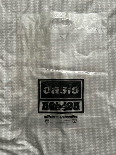 OASIS Reunion Concert World Tour Live 2025 Official Merch Plastic Shopping Bag