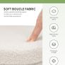 Small Ottoman Storage Stool, Oval Folding Boucle Footstool, Foldable Foot Rest, for Living Room, Bedroom, Dorm,41x31x31cm,White Image 4