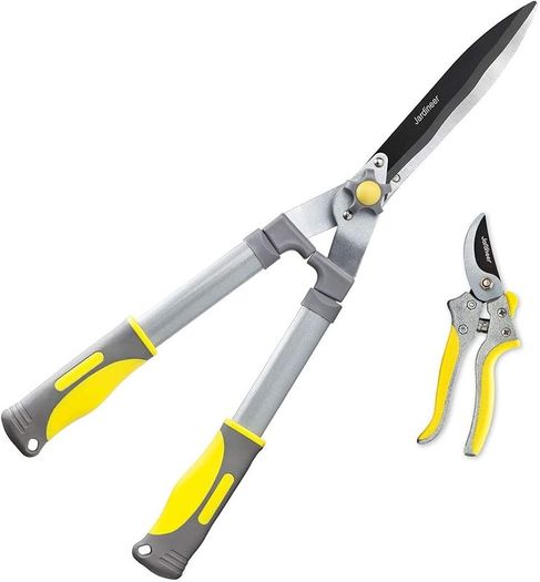 2pcs Garden Shears, Hedge Shears for Trimming Shrubs and Pruning Shears for Cutting Branches, Heavy Duty Garden Tools