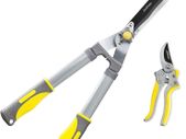 2pcs Garden Shears, Hedge Shears for Trimming Shrubs and Pruning Shears for Cutting Branches, Heavy Duty Garden Tools