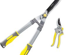 2pcs Garden Shears, Hedge Shears for Trimming Shrubs and Pruning Shears for Cutting Branches, Heavy Duty Garden Tools