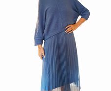 Misumi tank dress w/matching bardot sweater