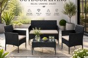 Rattan Garden Furniture Set 4 Piece Patio Furniture Set Outdoor Garden Sofa Set