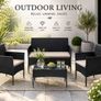 Balcony Garden Furniture Set PE Polyrattan Lounge Set Patio Furniture Image 2