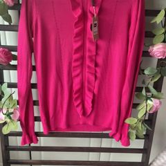 jumper Bnwt gallery Dunnes stores size small cerise frilled detail size small