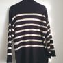 Object.  Zip Striped Knitted Jumper Size Medium Image 6