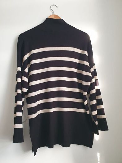 Object.  Zip Striped Knitted Jumper Size Medium