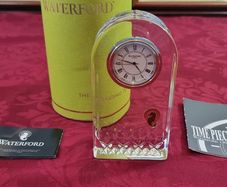 In Gift Box Waterford Crystal Lismore Pattern Essence Clock