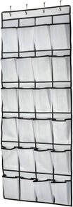 FREE SHIPPING Hanging Organiser Over the Door, Shoe Racks, Shoe Storage, 24 Large Mesh Pockets Storage hanger for Bedroom Bathroom Closet, 59 X 21.6, White
