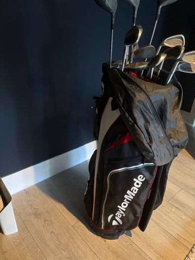 LH Golf Club Set + TaylorMade Cart Bag Ideal for Beginners