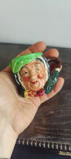 Royal Doulton Miniature Jug - Sairy Gamp - Miniature Jug D 6045 by Leslie Harradine & Harry Fenton