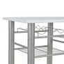 3 Piece Bar Set with Shelves Wood and Steel White Image 6